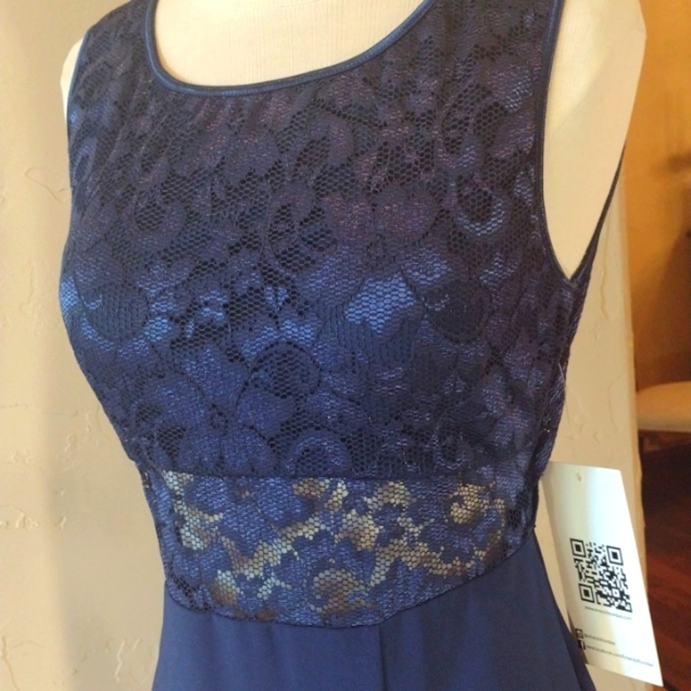 NWT Navy Prom Gown Juniors